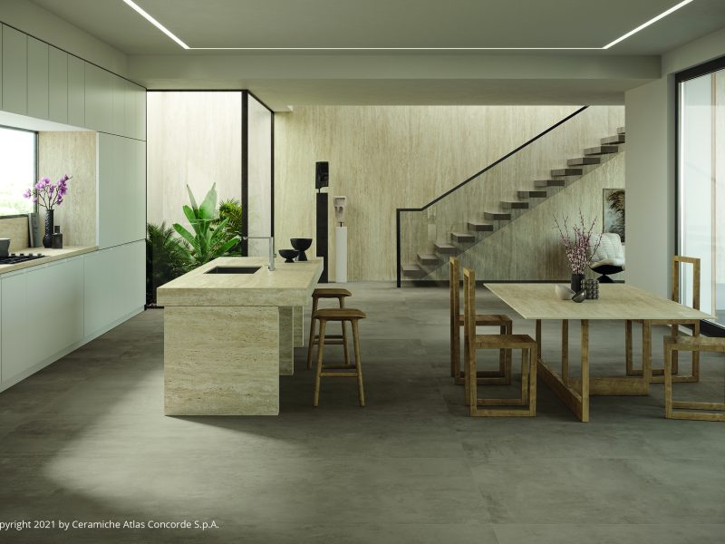 Travertino Sand big slabs